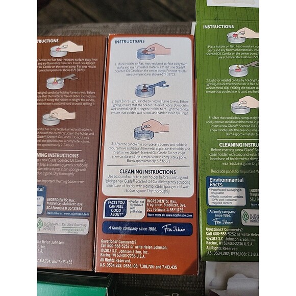 Glade Scented Oil Candles Assorted 4 Open 4 Sealed Discontinued - Picture 16 of 16